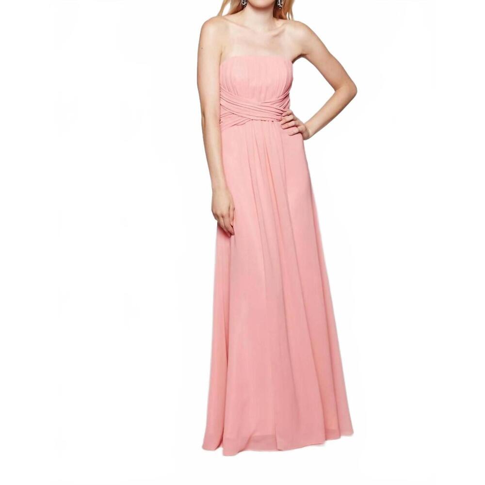 Milano Formals Strapless Pink Maxi Dress